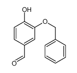 4-羟基 3-(苯基甲氧基)苯甲醛结构式
