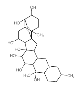 4,9-EPOXYCEVANE-3-&beta;,4-&beta;,7-&alpha;,14,15-&alpha;,16-&beta;,20-HEPTOL结构式