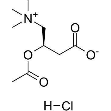 2-乙酰氧基-3-三甲铵基丁酸氯化物结构式