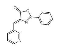 2-phenyl-4-(pyridin-3-ylmethylidene)-1,3-oxazol-5-one结构式