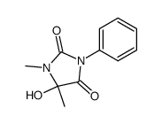 5-hydroxy-1,5-dimethyl-3-phenyl-imidazolidine-2,4-dione结构式