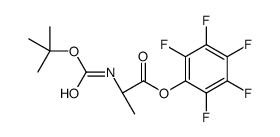 Boc-alanine pentafluorophenyl ester结构式