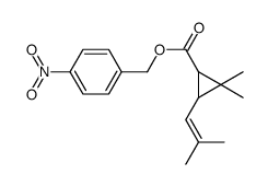 (4-nitrophenyl)methyl 2,2-dimethyl-3-(2-methylprop-1-enyl)cyclopropane-1-carboxylate结构式