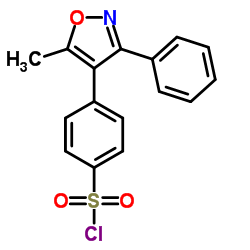 4-(5-甲基-3-苯基异噁唑-4-基)苯磺酰氯结构式
