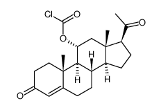 11α-Hydroxy-4-pregnene-3,20-dione-11-chloroformate结构式