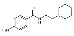 4-Amino-N-(2-piperidinoethyl)benzenecarboxamide结构式