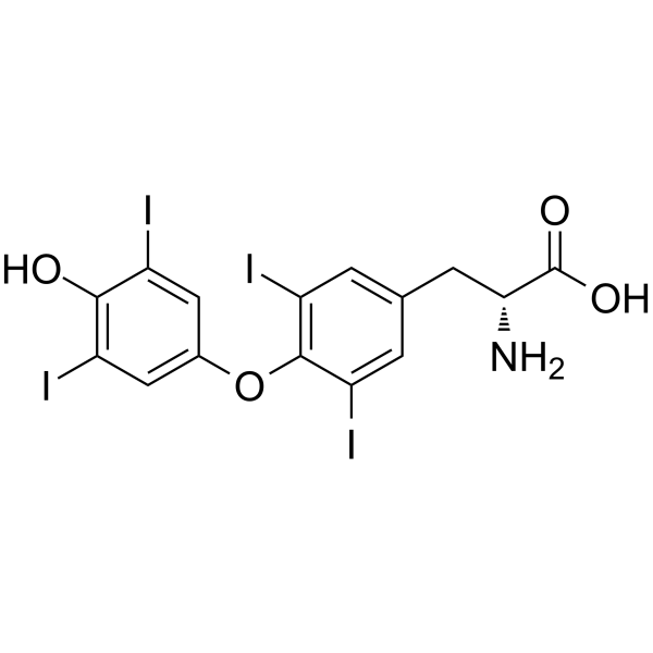 D-甲状腺素结构式