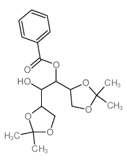 [1,2-bis(2,2-dimethyl-1,3-dioxolan-4-yl)-2-hydroxy-ethyl] benzoate结构式