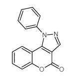 [1]Benzopyrano[4,3-c]pyrazol-4(1H)-one, 1-phenyl-结构式