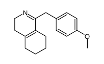 3,4,5,6,7,8-hexahydro-1-[(4-methoxyphenyl)methyl]isoquinoline结构式