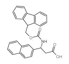 Fmoc-(R)-3-氨基-3-(2-萘基)丙酸结构式
