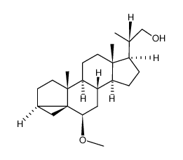 (3β,5α,6β,20S)-6-Methoxy-3,5-cyclopregnane-20-Methanol结构式