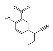 2-(4-hydroxy-3-nitrophenyl)butyronitrile结构式