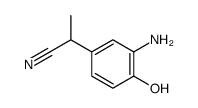 Benzeneacetonitrile,3-amino-4-hydroxy--alpha--methyl-结构式