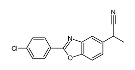 2-(4-chlorophenyl)benzoxazole-5-propiononitrile结构式