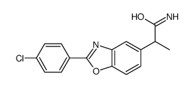 2-[2-(4-chlorophenyl)-1,3-benzoxazol-5-yl]propanamide结构式