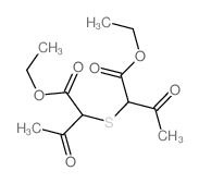 ethyl 2-(1-ethoxycarbonyl-2-oxo-propyl)sulfanyl-3-oxo-butanoate结构式