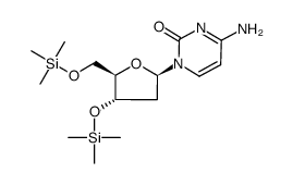 4-amino-1-((2R,4S,5R)-4-((trimethylsilyl)oxy)-5-(((trimethylsilyl)oxy)methyl)tetrahydrofuran-2-yl)pyrimidin-2(1H)-one结构式