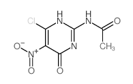 N-(6-氯-5-硝基-4-氧代-1,4-二氢嘧啶-2-基)乙酰胺结构式