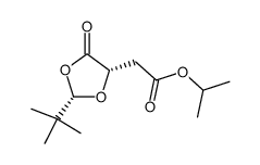 (2S,4S)-2-(tert-butyl)-5-oxo-1,3-dioxolane-4-acetic acid isopropyl ester结构式