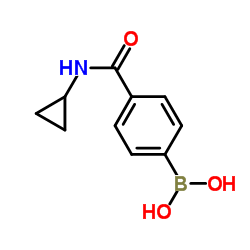 4-(环丙基氨甲酰基)苯硼酸结构式