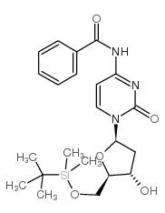 N-苯甲酰基-5’-O-叔-丁基二甲基甲硅烷-2’-脱氧胞啶结构式