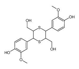 3.6-Bis-hydroxymethyl-2.5-bis-[4-hydroxy-3-methoxy-phenyl]-1.4-dithian结构式