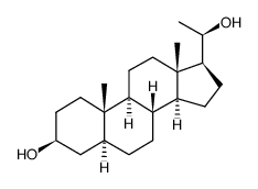 (20R)-5alpha-pregnane-3beta,20-diol结构式