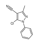 5-氯-3-甲基-1-苯基-吡唑-4-腈结构式