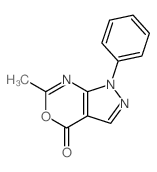 3-methyl-9-phenyl-4-oxa-2,8,9-triazabicyclo[4.3.0]nona-2,7,10-trien-5-one结构式