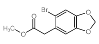 1,3-Benzodioxole-5-aceticacid, 6-bromo-, methyl ester结构式