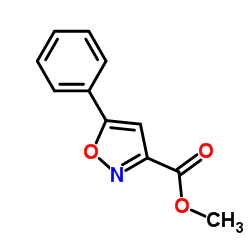 5-苯基异噁唑-3-甲酸甲酯结构式
