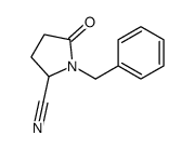 1-benzyl-5-oxopyrrolidine-2-carbonitrile结构式