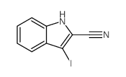 3-Iodo-1H-indole-2-carbonitrile结构式