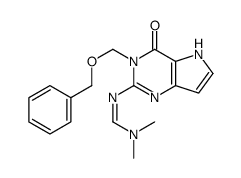N,N-dimethyl-N'-[4-oxo-3-(phenylmethoxymethyl)-5H-pyrrolo[3,2-d]pyrimidin-2-yl]methanimidamide结构式