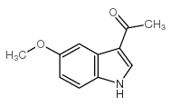 3-乙酰基-5-甲氧基吲哚结构式
