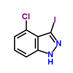 4-氯-3-碘(1h)吲唑结构式