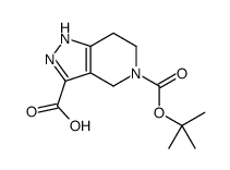 5-(叔丁氧基羰基) 4,5,6,7-四氢-1H-吡唑并[4,3-c]吡啶-3-羧酸结构式