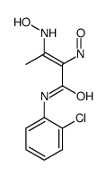 N-(2-chlorophenyl)-3-(hydroxyamino)-2-nitrosobut-2-enamide结构式