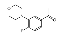 1-(4-fluoro-3-morpholin-4-ylphenyl)ethanone结构式