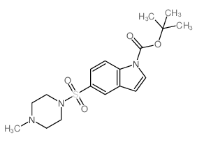 5-(4-甲基哌嗪-1-磺酰基)-1H-吲哚-1-羧酸叔丁酯结构式