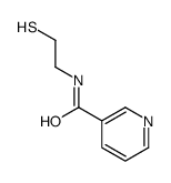 N-(2-sulfanylethyl)pyridine-3-carboxamide结构式