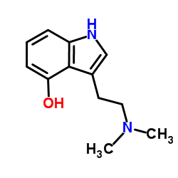 4-羟基-N,N-二甲基色胺结构式