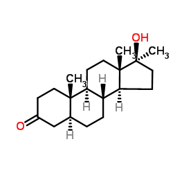 17α-甲基雄甾-17β-醇-3-酮结构式