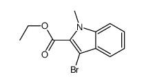 Ethyl 3-bromo-1-methyl-1H-indole-2-carboxylate结构式