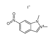 1,2-dimethyl-6-nitro-indazolium, iodide结构式