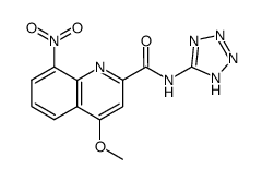 4-methoxy-8-nitro-quinoline-2-carboxylic acid 1(2)H-tetrazol-5-ylamide结构式