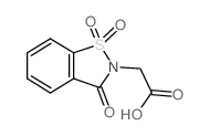 (1,1-二氧化-3-氧代-1,2-苯异噻唑-2(3h)-基)乙酸结构式