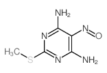 2-Methylsulfanyl-5-nitroso-pyrimidine-4,6-diamine结构式