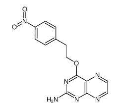 4-[2-(4-nitrophenyl)ethoxy]pteridin-2-amine结构式
